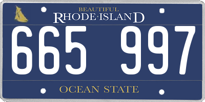 RI license plate 665997