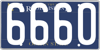 RI license plate 6660