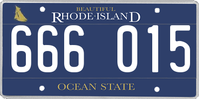 RI license plate 666015