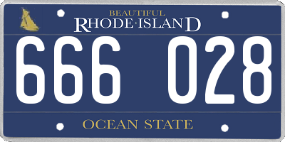 RI license plate 666028