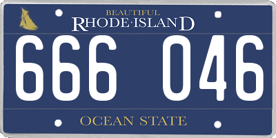 RI license plate 666046