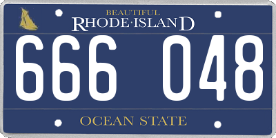 RI license plate 666048