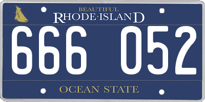 RI license plate 666052
