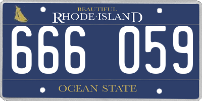 RI license plate 666059