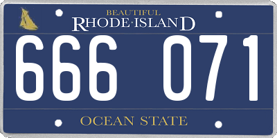 RI license plate 666071