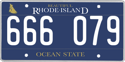 RI license plate 666079