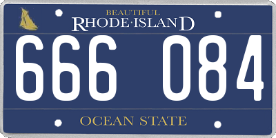RI license plate 666084