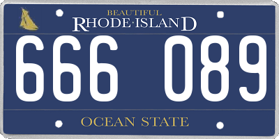 RI license plate 666089