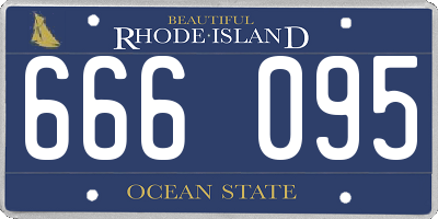 RI license plate 666095