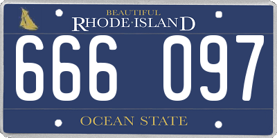 RI license plate 666097