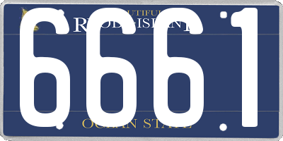 RI license plate 6661