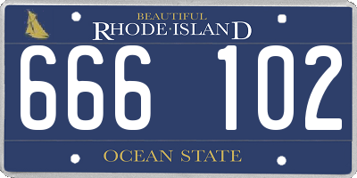 RI license plate 666102