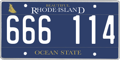 RI license plate 666114