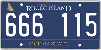 RI license plate 666115