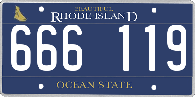 RI license plate 666119