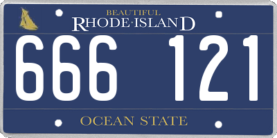 RI license plate 666121