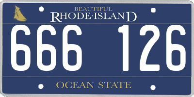 RI license plate 666126