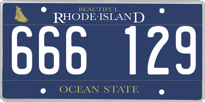 RI license plate 666129
