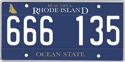 RI license plate 666135