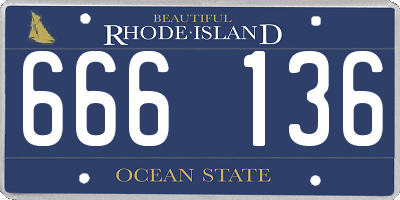 RI license plate 666136