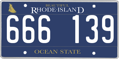 RI license plate 666139