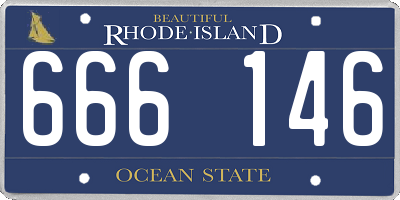 RI license plate 666146