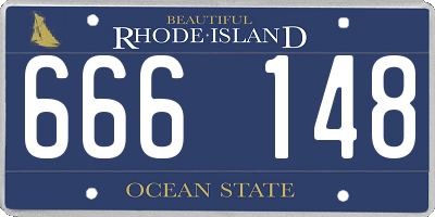RI license plate 666148
