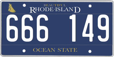 RI license plate 666149
