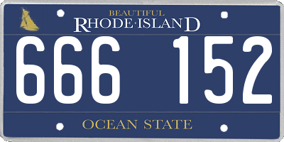 RI license plate 666152