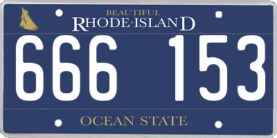 RI license plate 666153