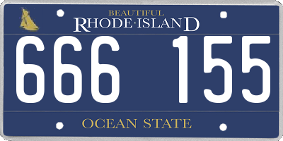 RI license plate 666155