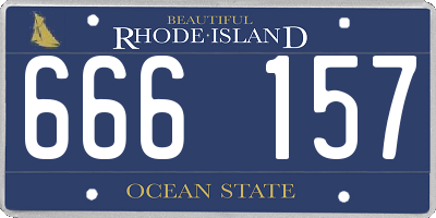 RI license plate 666157