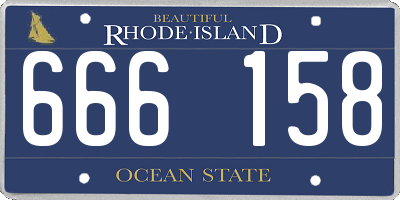 RI license plate 666158
