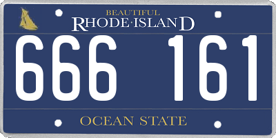 RI license plate 666161