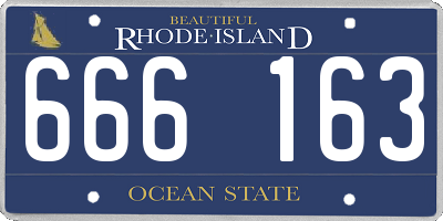 RI license plate 666163