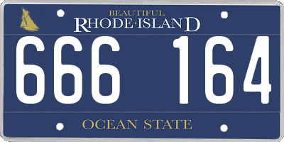 RI license plate 666164