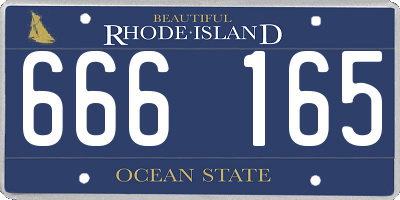 RI license plate 666165