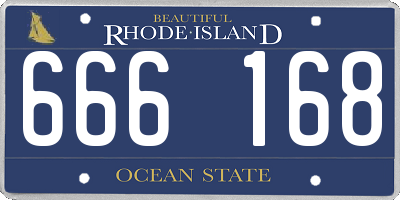 RI license plate 666168