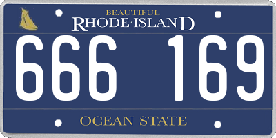 RI license plate 666169