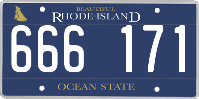 RI license plate 666171
