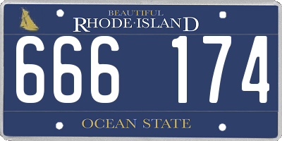 RI license plate 666174