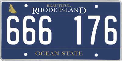 RI license plate 666176