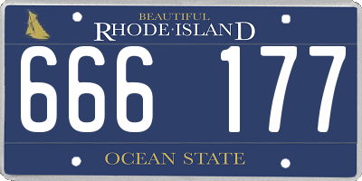RI license plate 666177