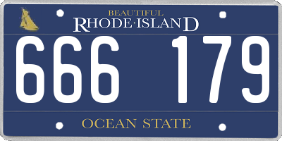 RI license plate 666179