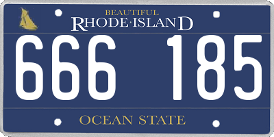 RI license plate 666185