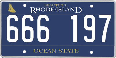 RI license plate 666197
