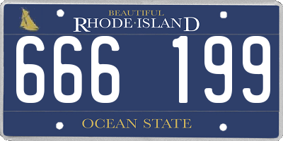 RI license plate 666199