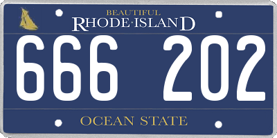 RI license plate 666202