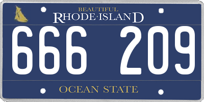 RI license plate 666209