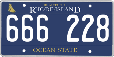 RI license plate 666228
